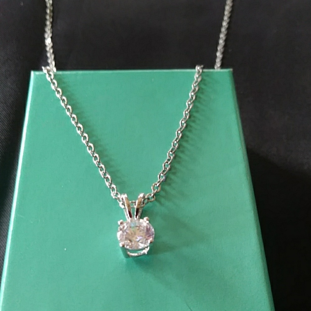 18" CZ DIAMOND NECKLACE - Picture 1 of 8